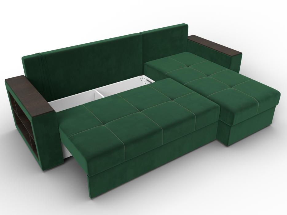 Диваны угловые в гостиную, Диван угловой Дубай Лайт угол универсальный, велюр