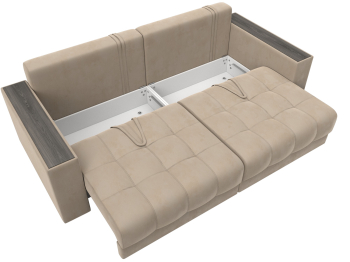 Диван прямой с декором Лига-049 НПБ, велюр SEVEN