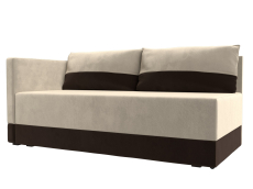 Кушетка диван, Кушетка Никас левая, микровельвет