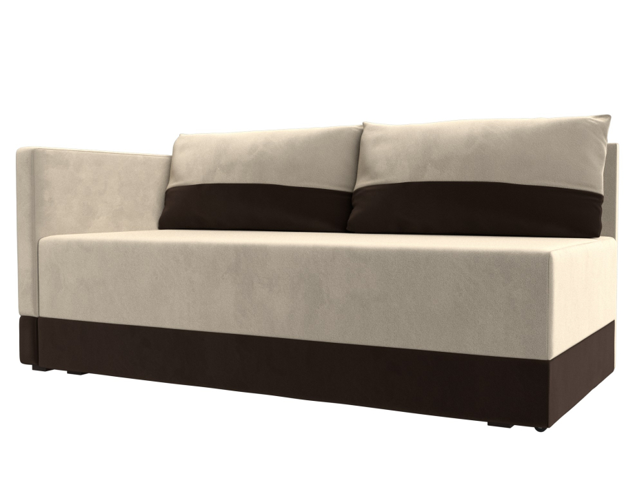 Кушетка диван, Кушетка Никас левая, микровельвет