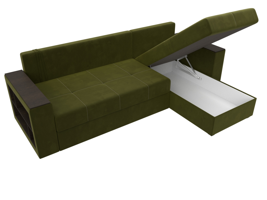 Диваны угловые в гостиную, Диван угловой Дубай Лайт угол универсальный, микровельвет