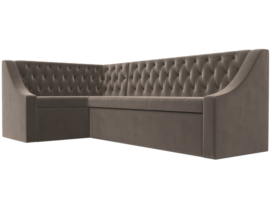 Диваны угловые кухонные, Кухонный угловой диван Мерлин левый угол велюр