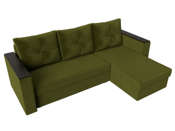 Диван угловой Атланта без стола универсальный угол, микровельвет