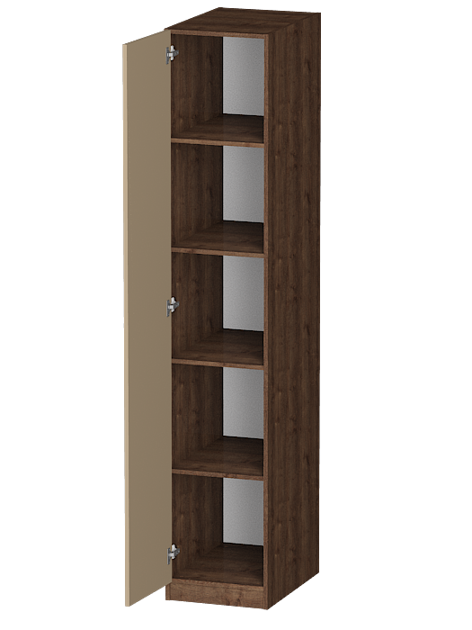 Шкафы одностворчатые, Распашной шкаф Лайф с полками 40*60*215 Дуб экспрессив