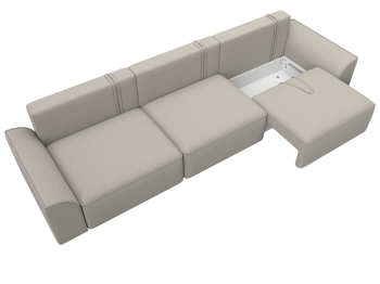 Диван прямой Лига-048 НПБ Лонг, рогожка Амур