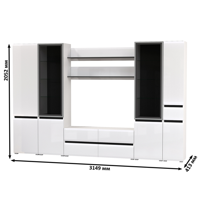 Стенки для гостиной, Сидней стенка в гостиную № 64