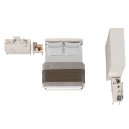 Спальный гарнитур Афина в цвете кашемир серый с кроватью на 1600 двуспальной