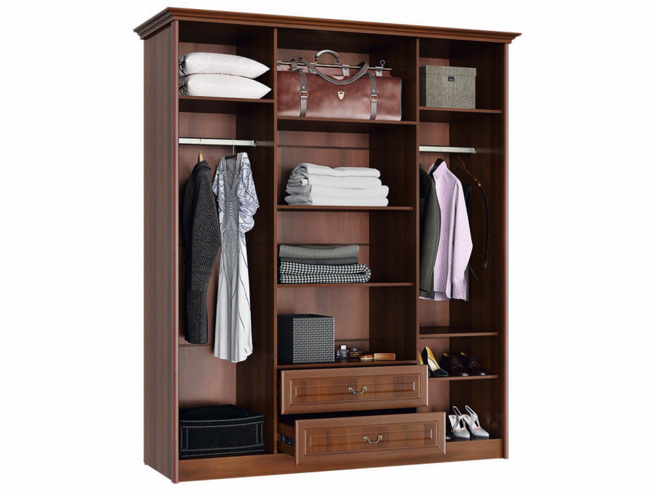 Шкафы распашные, Модульная система Янна ЯН-06 Шкаф для одежды 4-дв с зеркалом