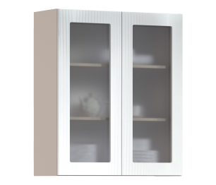 Роял шкаф навесной со стеклом 2 дв 80х93 см