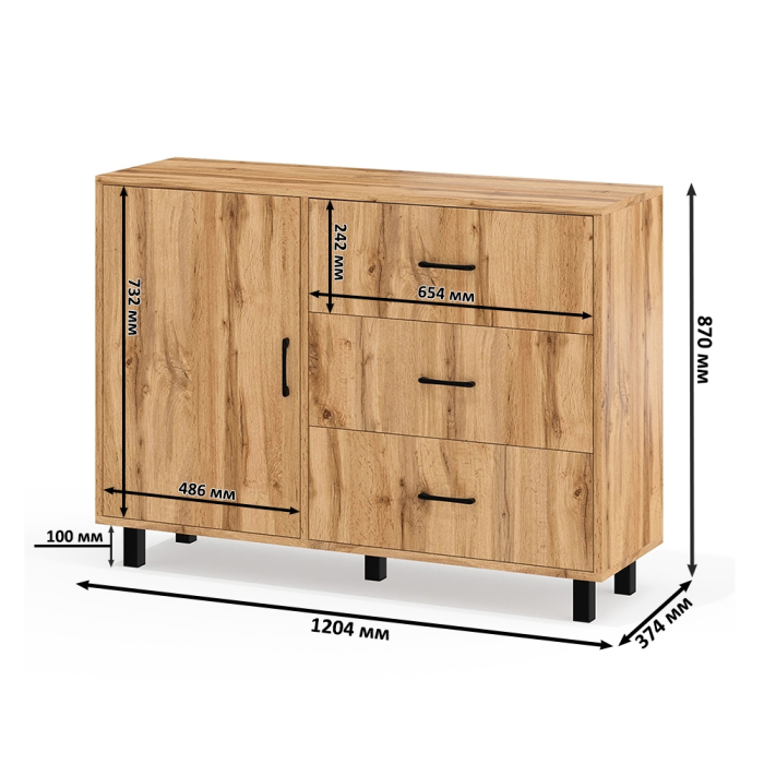 Туалетные столики, Угловой туалетный столик с подсветкой 110 и тумба-комод дверка и 3 ящика 122-1204