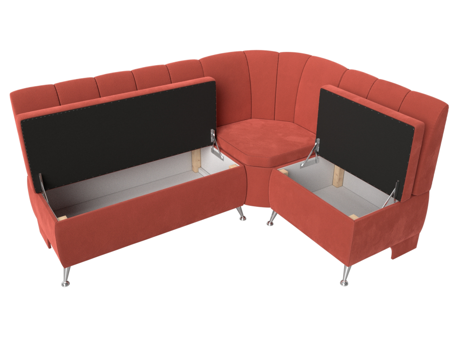 Диваны угловые кухонные, Диван кухонный угловой Кантри правый угол, микровельвет