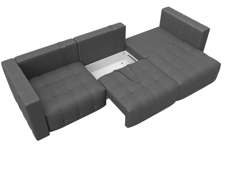 Дизайнерские диваны для гостиной, Диван прямой Лига-052 НПБ Лонг, замша JOLY