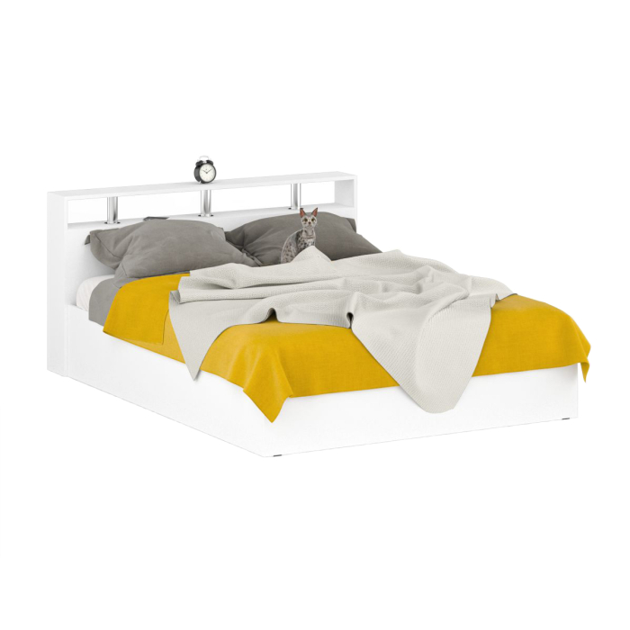 Спальные гарнитуры, Кровать с ящиками Камелия 1600 с двумя прикроватными тумбами