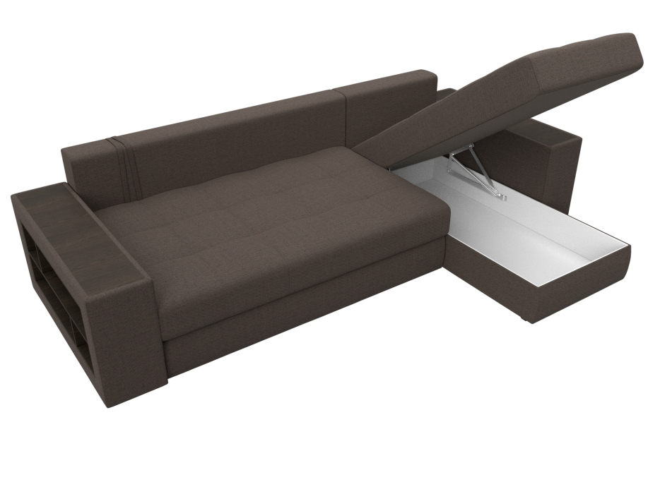 Диваны угловые в гостиную, Диван угловой Дубай правый угол, рогожка Амур