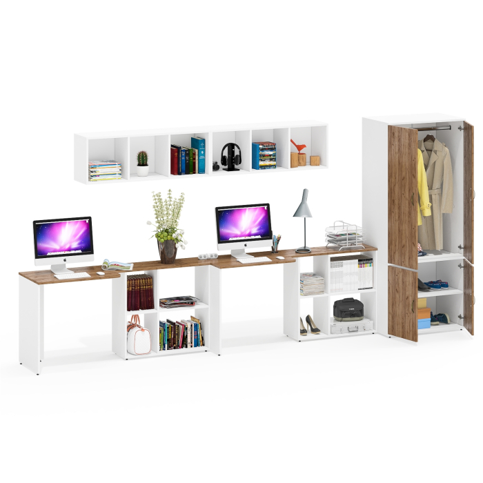 Домашние кабинеты, Мебель для работы и хранения вещей для двоих Лидер-8 № 48