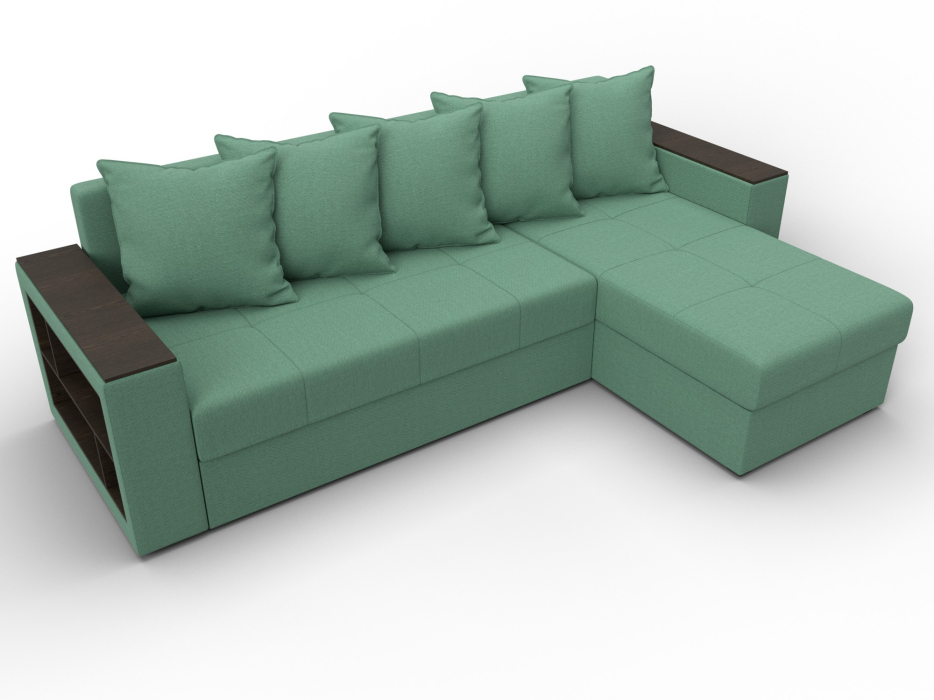 Диваны угловые в гостиную, Диван угловой Дубай Лайт угол универсальный, рогожка Амур