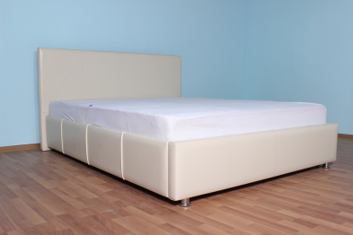 Кровать с мягким изголовьем Атриум, ПМ с 1 ящиком, экокожа, 140*200