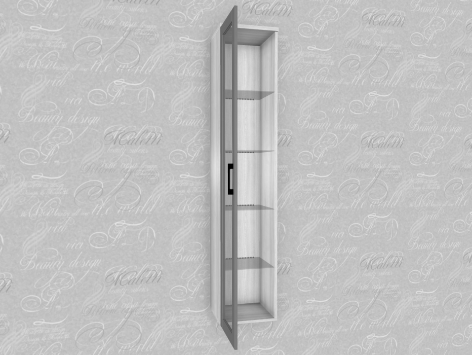 Стеклянные, Модульная система Грейс Шкаф ШК-5064  Серый Кашемир