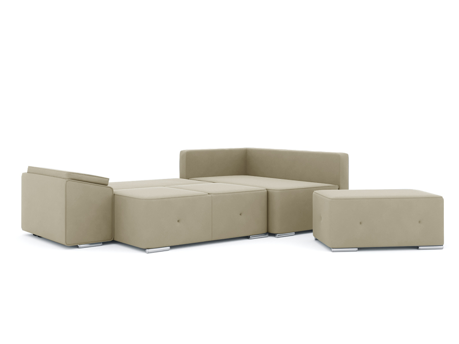 Диваны угловые в гостиную, Диван-кровать угловой Хавьер  ПБ еврокнижка, велюр