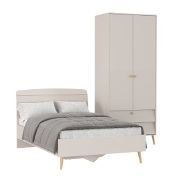 Кровать Афина 1200 с 2-х дверным шкафом-комодом
