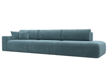 Диван прямой Лига-036 Модерн Лонг подлокотник слева, велюр