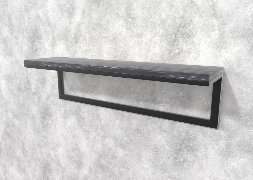 Настенные полки, Полка Айсберг Лофт 02/120 черный