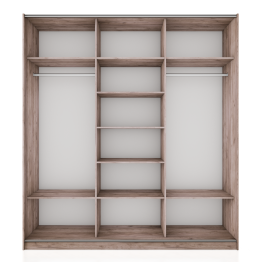 Шкаф-купе Прайм 3-х дверный Зеркала/Стекло белое/Доводчики 210х57х230