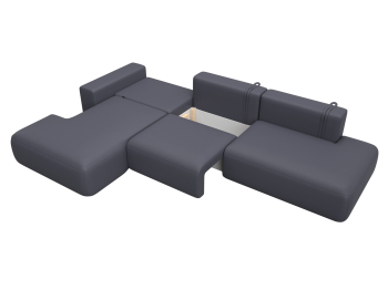 Диван угловой Лига-036 НПБ Модерн Лонг левый угол, экокожа GRIFON