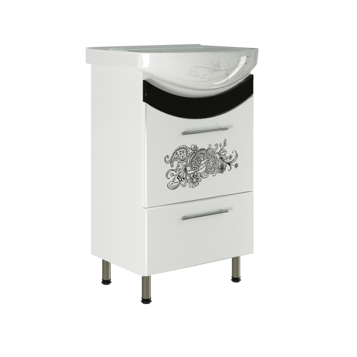 Тумбы без раковины, Тумба д/ванной РАДУГА-50 ЦВЕТЫ под умывальник Арго-50