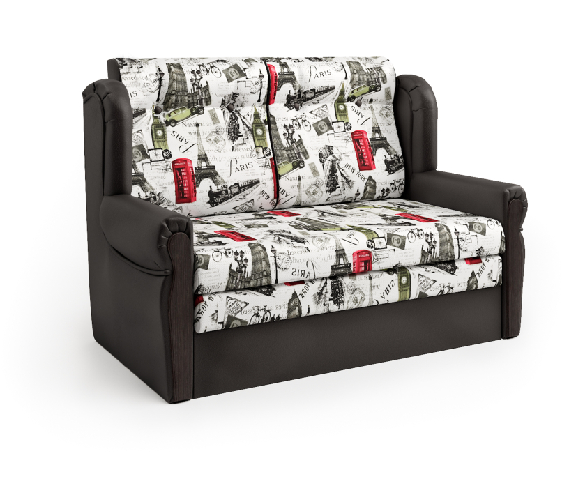 Диваны с ящиком для белья, Диван-кровать Классика 2М, экокожа/велюр