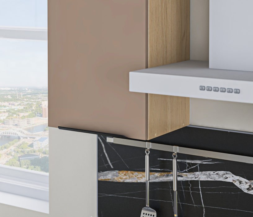 Кухонные гарнитуры, Кухня Регина серия Valencia Дуб Винченца/Кофе, Дуб Европейский 1,8-2,4 м (Валенсия)