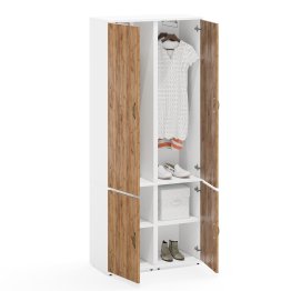 Два пенала Лидер-8 с выдвижной штангой для верхней одежды и полкой