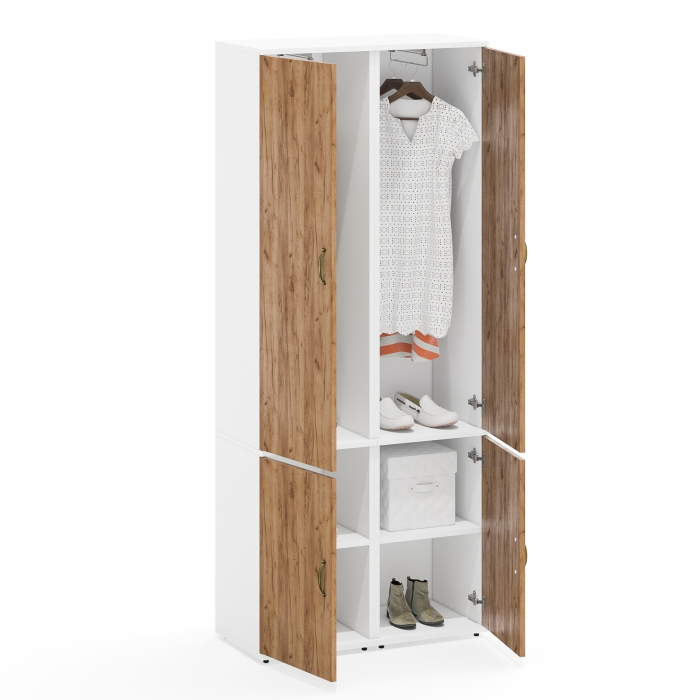 Для одежды, Два пенала Лидер-8 с выдвижной штангой для верхней одежды и полкой