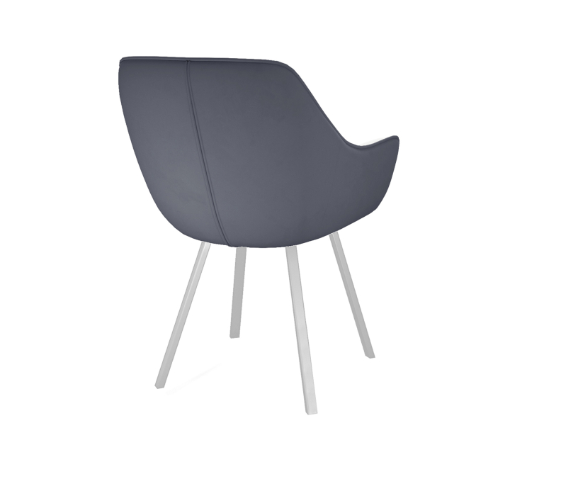 Стулья, Стул Dikline 252М с поворотным механизмом (микровелюр/опоры белые)