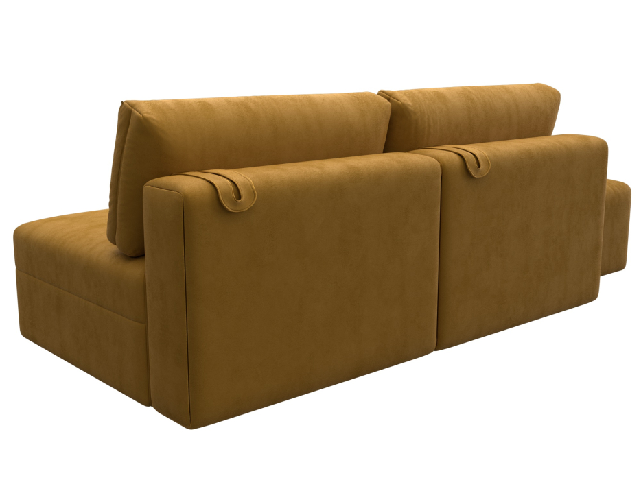 Диваны еврокнижки, Диван прямой модульный с пуфом Лига-060 НПБ, велюр BRUT