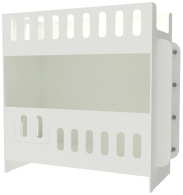 Кровати двухъярусные, Двухъярусная кровать cо сплошным бортом ДС-260 80x180