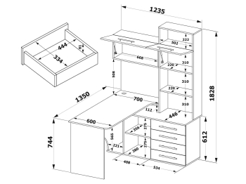 Стол компьютерный Сокол КСТ-14.1П