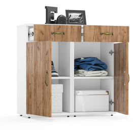 Две тумбы с ящиком и дверкой Лидер-8.