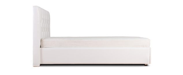 Кровать с мягким изголовьем Монблан, база + стразы, экокожа, 160*200