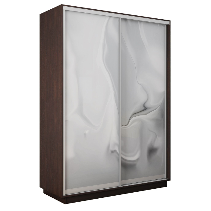 Шкафы-купе 2-х дверные, Шкаф-купе Экспресс 2-х дверный Фотопечать Шелк Стекла 140х45х220