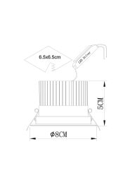 Встраиваемый светильник APERTURA 8см