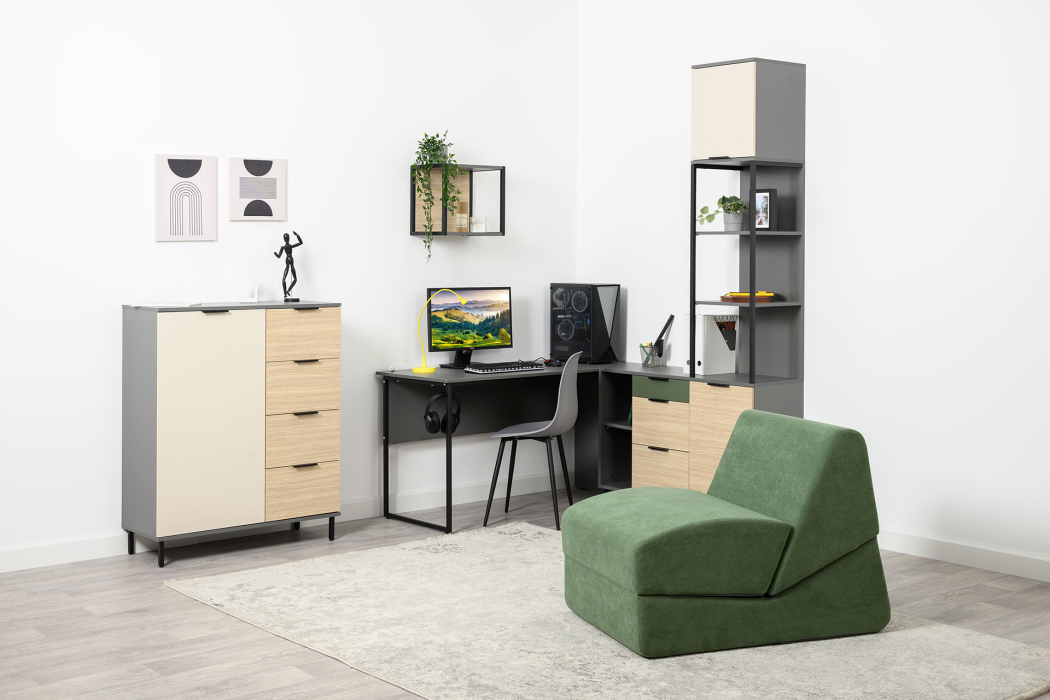 Стеллажи, Стеллаж Марвэл 16.426, темно-серый, сатин, плэйн