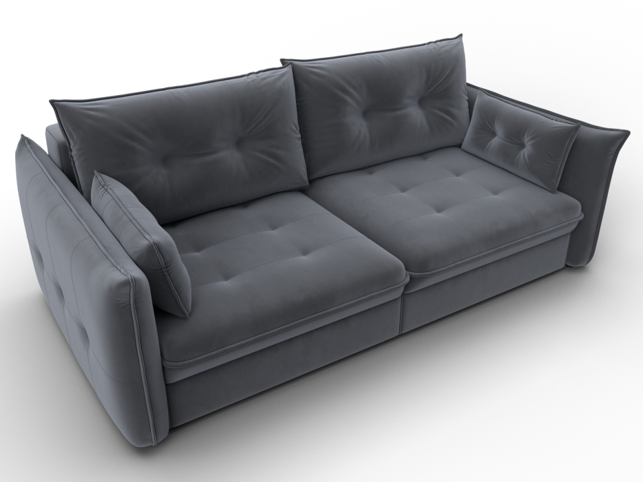 Диваны еврокнижки, Диван прямой Лига-100 НПБ, велюр SEVEN