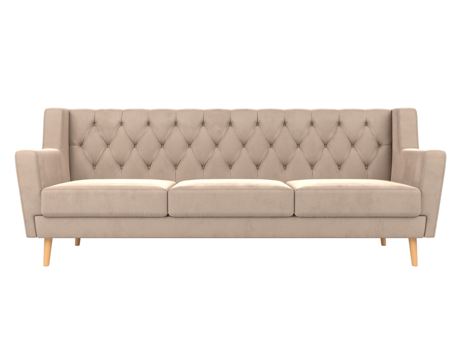 Диваны прямые кухонные, Прямой диван Брайтон 3 Люкс, велюр