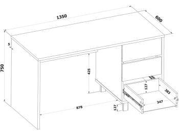 Стол письменный Сокол СПм-210