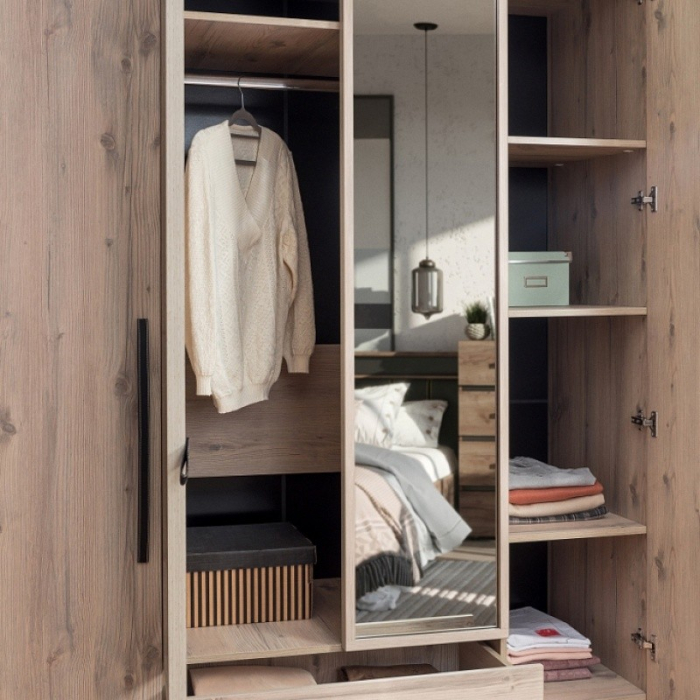 Шкафы распашные, Шкаф для одежды и белья Nature 555