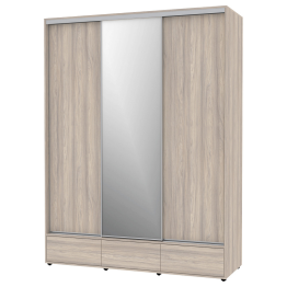 Шкаф-купе 3-дв  MOD 1800 зеркало/лдсп  (в2390*ш1800*г620)