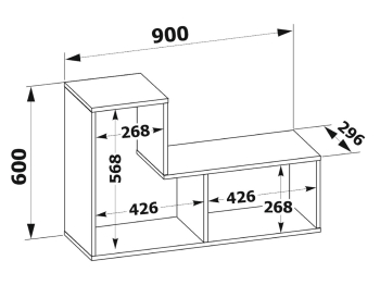 Модульный стеллаж ПК-9 вариант 3