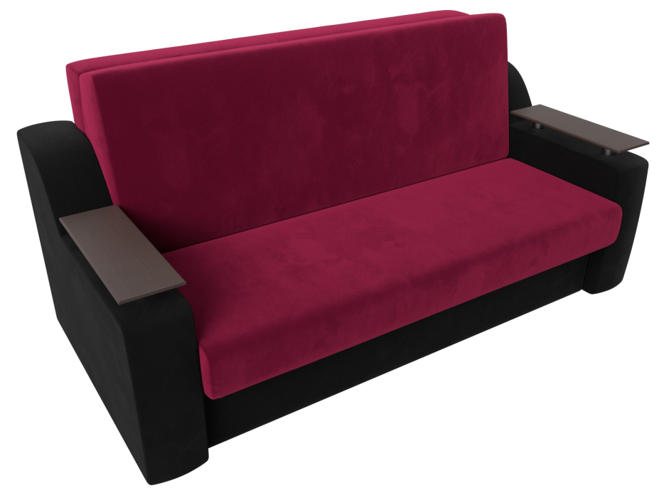 Диваны с ящиком для белья, Прямой диван аккордеон Сенатор 140, микровельвет