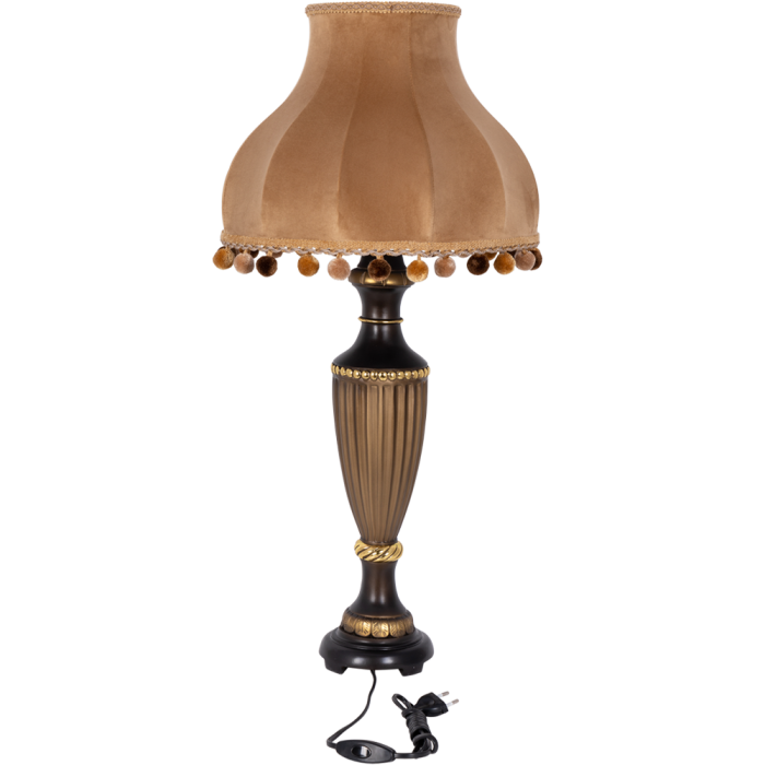 Настольная лампа, Настольная лампа Ваза Ребристая Бронза Классика